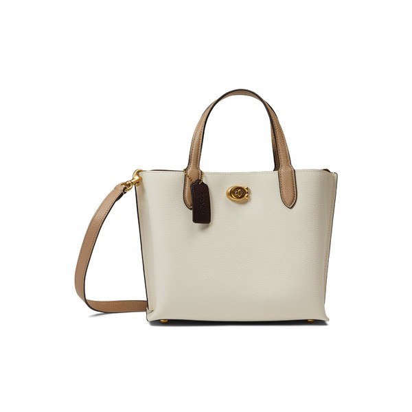 コーチ レディース ハンドバッグ バッグ Color-Block Leather Willow Tote 24 Chalk Multi