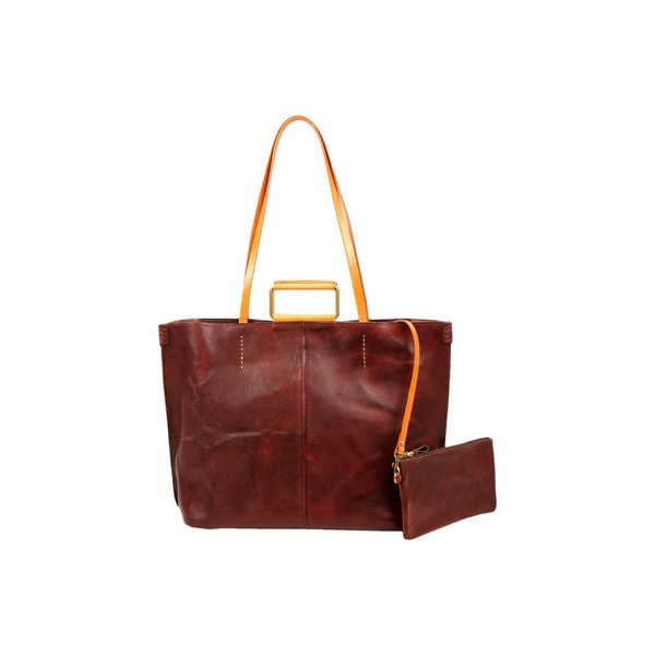 オールドトレンド レディース ハンドバッグ バッグ Genuine Leather High Hill Tote Bag Brown