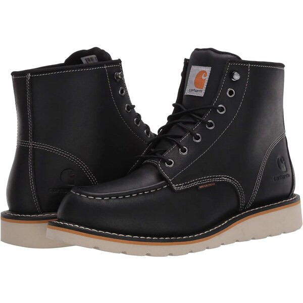 カーハート メンズ ブーツ＆レインブーツ シューズ 6-Inch Non-Safety Toe Wedge Boot Black Oil Tanned