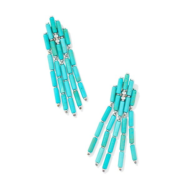 ケンドラスコット レディース ピアス＆イヤリング アクセサリー Ember Statement Earrings Silver Variegated Turquoise Magnesite