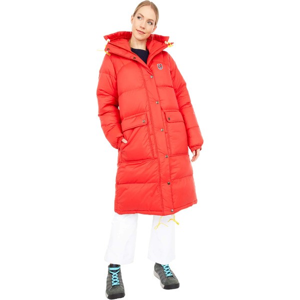 フェールラーベン レディース コート アウター Expedition Long Down Parka True Red