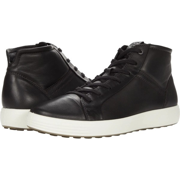 エコー メンズ スニーカー シューズ Soft 7 City Hi-Top Sneaker Black Cow Leather