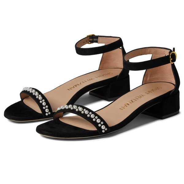 スチュアート ワイツマン レディース ヒール シューズ Nudistjune Demipearl Sandal Black