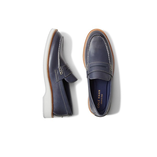 コールハーン メンズ スリッポン・ローファー シューズ Osborn Grand 360 Loafer Marine Blue