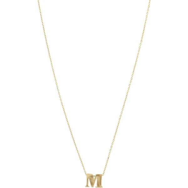 ディーバークレイ レディース ネックレス・チョーカー・ペンダントトップ アクセサリー 16" 14 KT. Initial "M" Adjustable Necklace Gol