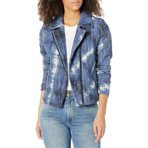 ニックプラスゾーイ レディース コート アウター NIC+ZOE Women's Tie Dye Biker Jacket Indigo Multi