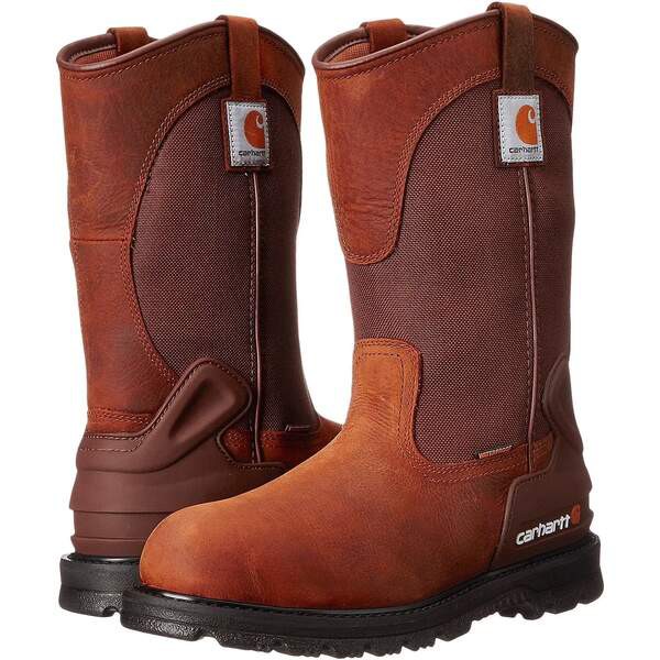 カーハート メンズ ブーツ＆レインブーツ シューズ 11" Waterproof Non-Safety Toe Wellington Boot Bison Brown