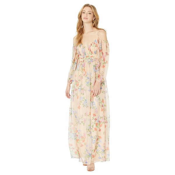 ビーシービージーマックスアズリア レディース ワンピース トップス Floral Gown Iridescent Floral Bouquet