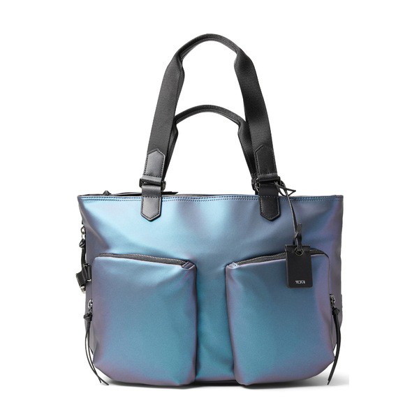 トゥミ レディース ハンドバッグ バッグ Amber Tote Iridescent Blue