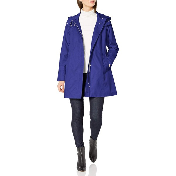 コールハーン レディース コート アウター Women's Classic Belted Trench Coat Cobalt