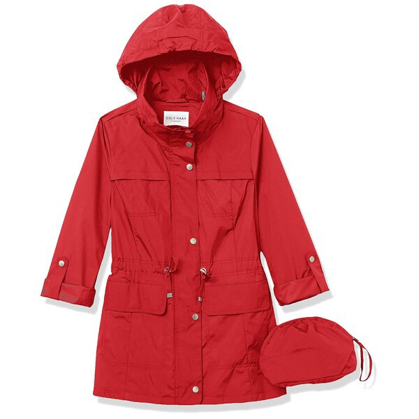 コールハーン レディース コート アウター Women's Travel Packable Rain Jacket Red