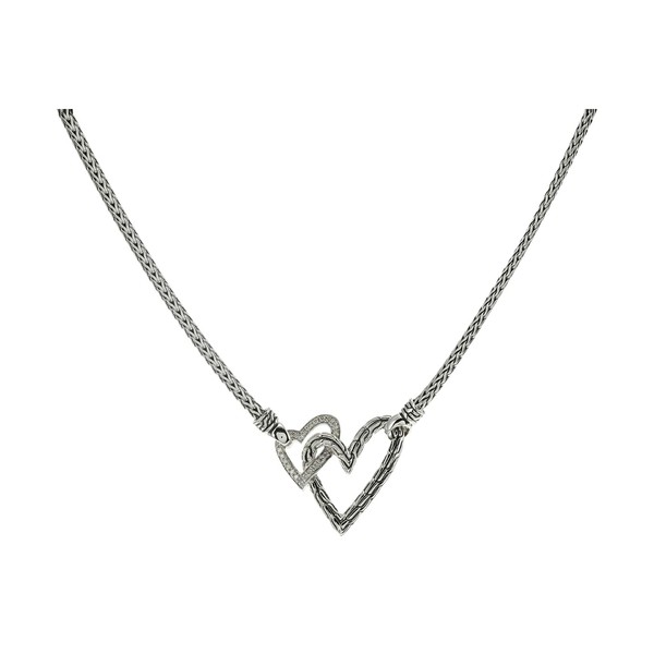 ジョン・ハーディー レディース ネックレス・チョーカー・ペンダントトップ アクセサリー 16"-18" Classic Chain Mad Love Diamond Pave