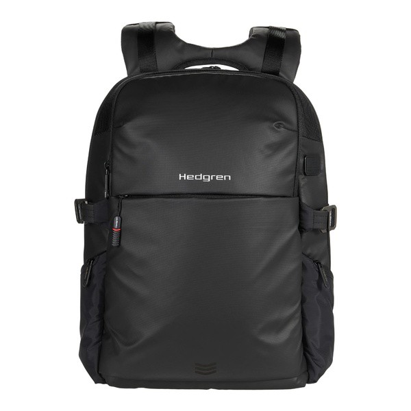 ヘドグレン メンズ バックパック・リュックサック バッグ Rail 3 CMPT Backpack 15.6" RFID with Rain Cover Black