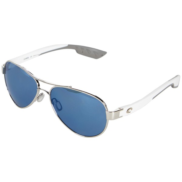 コスタ レディース サングラス＆アイウェア アクセサリー Costa Loreto 580 Plastic Palladium/White Temples Frame/Blue Mirror 580P