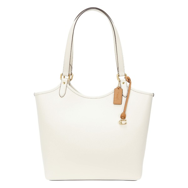 コーチ レディース ハンドバッグ バッグ Polished Pebble Leather Day Tote Chalk