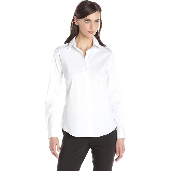 セオリー レディース シャツ トップス Women's Luxe Tenia Button Down Blouse White