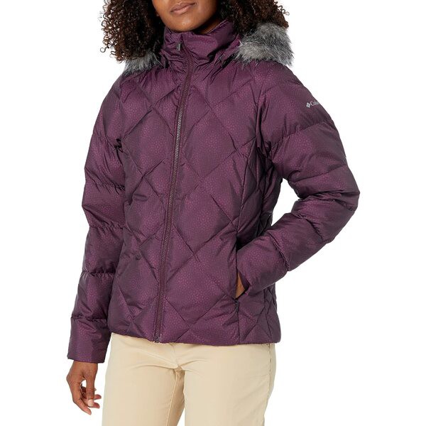 コロンビア レディース コート アウター Women's ICY Heights Ii Down Jacket Black Cherry Dotty Print