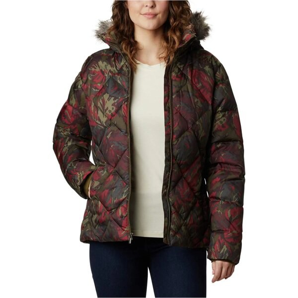 コロンビア レディース コート アウター Women's ICY Heights Ii Down Jacket Olive Green Leafscape Print