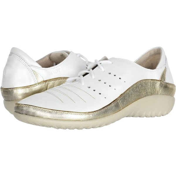 ナオト レディース スニーカー シューズ Kumara White Pearl Leather/Radiant Gold Leather