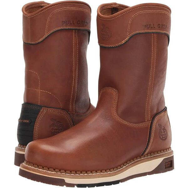 ジョージブーツ メンズ ブーツ＆レインブーツ シューズ AMP LT Wedge Pull On Work Boot Brown