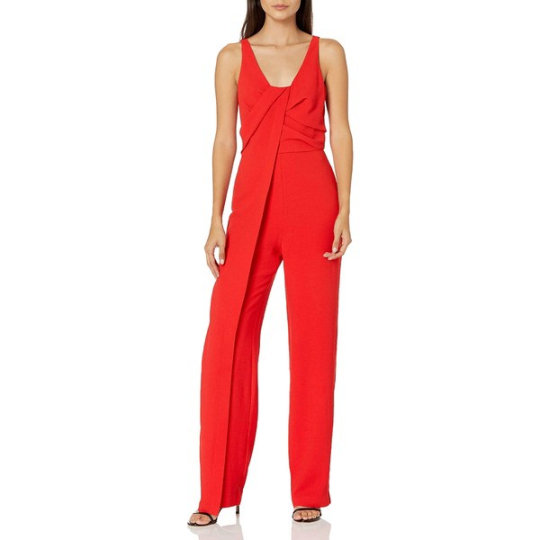 トリーナターク レディース ジャンプスーツ トップス Women's Pleated Bodice Jumpsuit Radcliffe Red