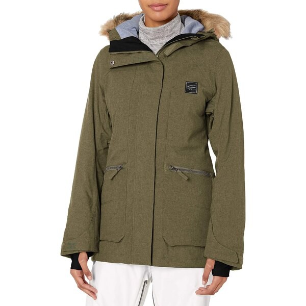 ビラボン レディース コート アウター Women's Into The Forest Snowboard Jacket Olive