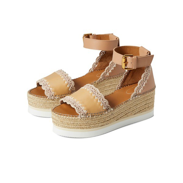 シーバイクロエ レディース ヒール シューズ Glyn Platform Espadrille Nude