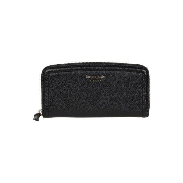 ケイト スペード レディース 財布 アクセサリー Knott Pebbled Leather Slim Continental Wallet Black