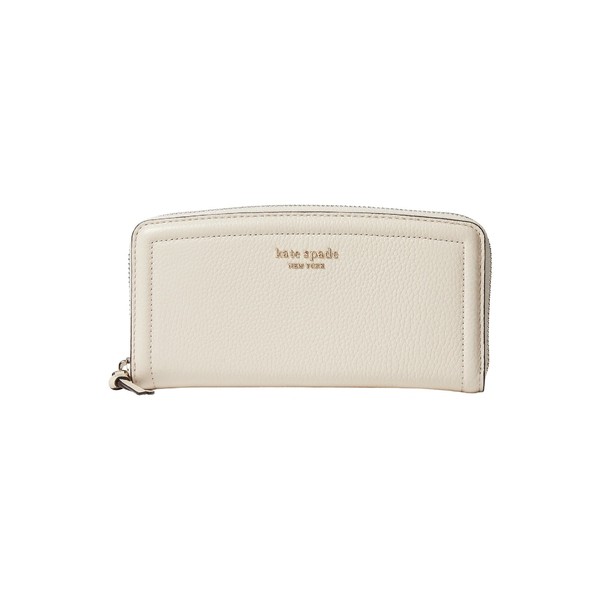 ケイト スペード レディース 財布 アクセサリー Knott Pebbled Leather Slim Continental Wallet Milk Glass