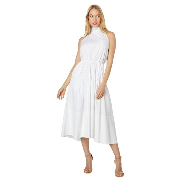 ヴィンス レディース ワンピース トップス Draped Neck Halter Dress Optic White