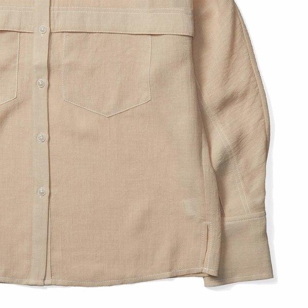 がございま コロボス Front Yoke Pocket Shirt Naturalの通販はau PAY マーケット - asty|商品ロットナンバー:469751823 レディース シャツ トップス がかかりま