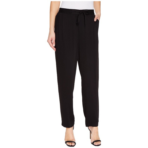 トゥーバイビンスカムート レディース カジュアルパンツ ボトムス Drapey Rayon Twill Drawstring Jogger Pants Rich Black トゥーバイビンスカムート レディース カジュアルパンツ ボトムス Drapey Rayon Twill Drawstring Jogger Pants Rich Black
