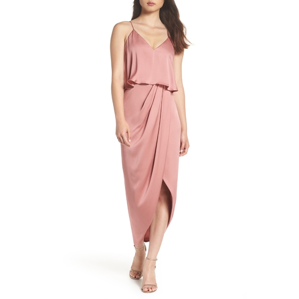 black plunge maxi dress