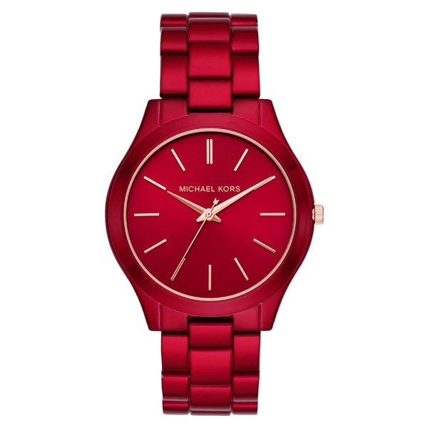 マイケルコース メンズ 腕時計 アクセサリー Michael Kors Slim Watch Bracelet 42mm Red 捧呈 Runway