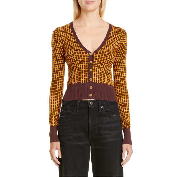 海外最新 サイモンミラー レディース Simon ニット&セーター アウター Miller Simon Miller Chiz Check Jacquard Jacquard Crop Cardigan Brown Yellow Check, テルショップジャパン:473e3a9f --- standleitung-vdsl-feste-ip.de 海外最新 サイモンミラー レディース Simon ニット&セーター アウター Miller Simon Miller Chiz Check Jacquard Jacquard Crop Cardigan Brown Yellow Check, テルショップジャパン:473e3a9f --- standleitung-vdsl-feste-ip.de