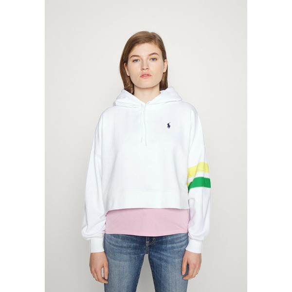 ラルフローレン レディース パーカー・スウェットシャツ アウター LOGO OVERSIZE FRENCH TERRY HOODIE - Hoodie - white white