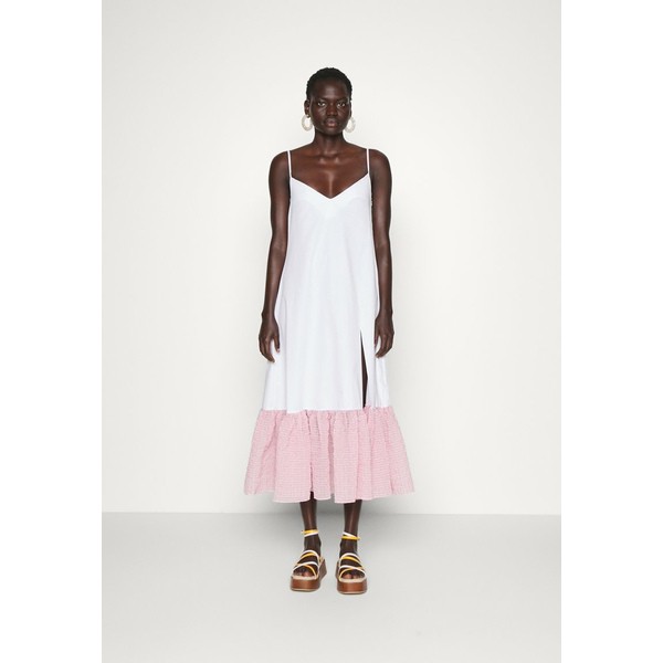 エレメ レディース ワンピース トップス RUFFLE SLIP DRESS - Day dress - gin white/pink gin white/pink