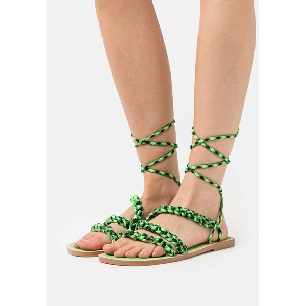 エムエスジイエム レディース サンダル シューズ DONNA WOMAN - Sandals - fluo green fluo green