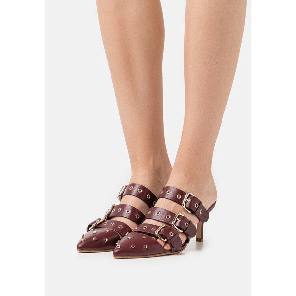 レッド ヴァレンチノ レディース サンダル シューズ SHOES - Heeled mules - burgundy burgundy