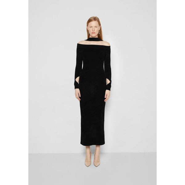 エルベ レジェ レディース ワンピース トップス CUT OUT LONG GOWN - Jumper dress - black black