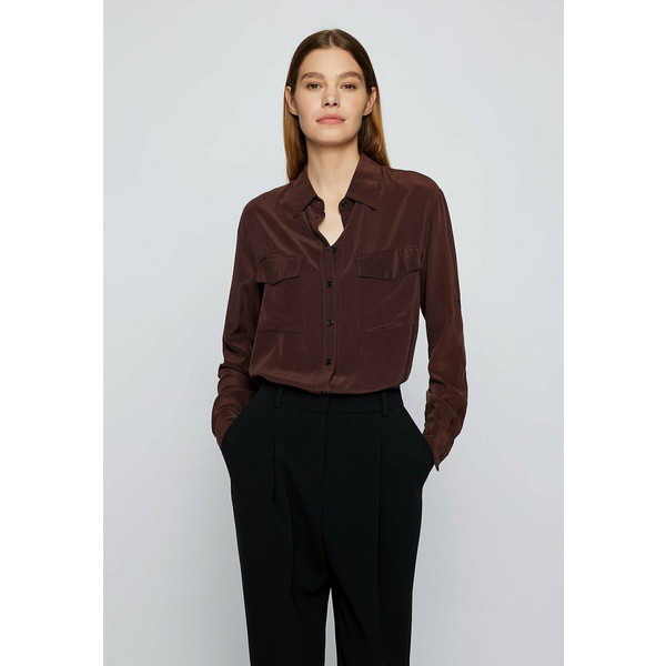 ボス レディース シャツ トップス Button-down blouse - dark red dark red