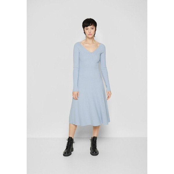 プロエンザ スクーラー ホワイト レーベル レディース ワンピース トップス LIGHTWEIGHT V-NECK DRESS - Jumper dress - stone blue ston