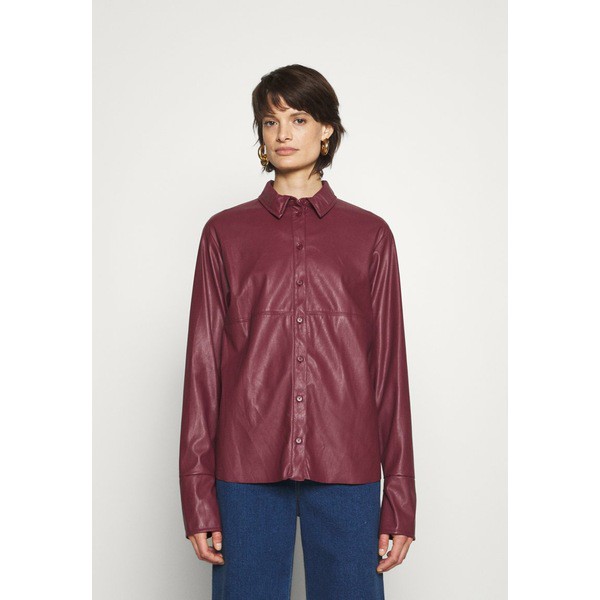 マックス アンド コー レディース シャツ トップス COMFORT - Button-down blouse - burgundy burgundy