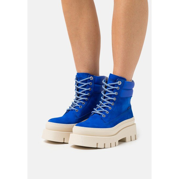 ブロンクス レディース ブーツ＆レインブーツ シューズ EVI ANN - Platform ankle boots - electric blue/cream electric blue/cream