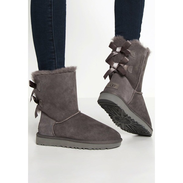 アグ レディース ブーツ＆レインブーツ シューズ BAILEY BOW - Classic ankle boots - grey grey