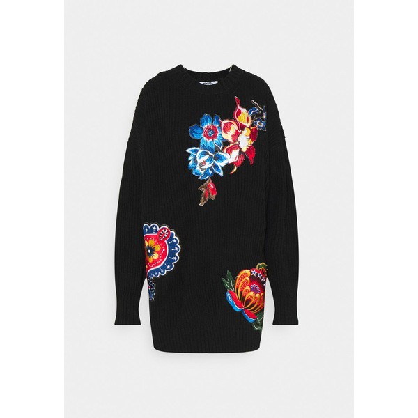 ヴィヴェッタ レディース ワンピース トップス DRESS FLOWER - Jumper dress - black black