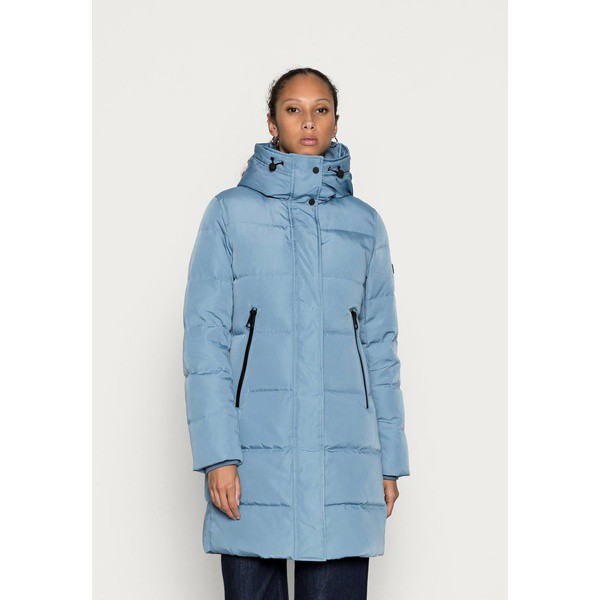 マルコポーロ レディース コート アウター MIDDLE LENGTH DETACHABLE HOOD - Down coat - sea blue sea blue