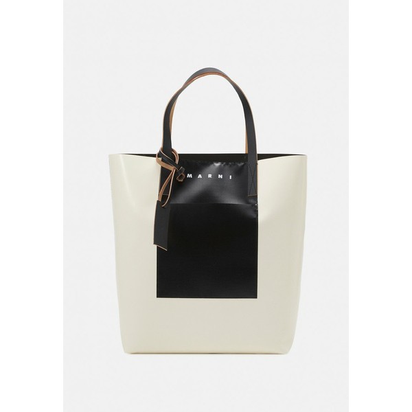 マルニ レディース トートバッグ バッグ POCKE UNISEX - Tote bag - silk white/black silk white/black