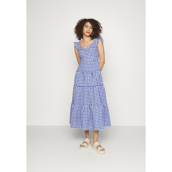 ケイト スペード レディース ワンピース トップス GINGHAM TIERED DRESS - Day dress - blueberry blueberry