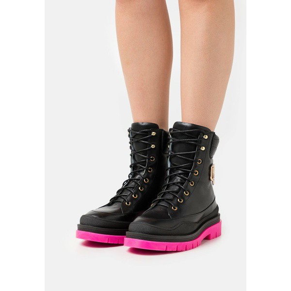 シアラフェラーニ レディース ブーツ＆レインブーツ シューズ HICKING BOOT - Lace-up ankle boots - black/pink black/pink